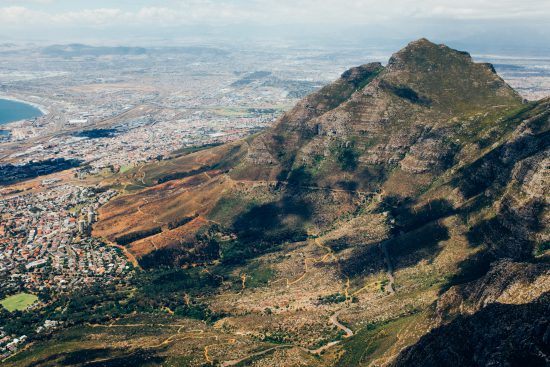A view of Devil's Peak from Table Mountain