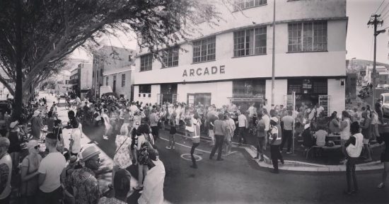 The bustling Bree street at The Arcade, Cape Town