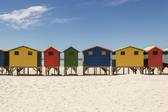 Colourful beach houses are iconic for Muizenberg