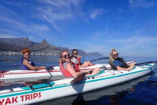 Kayaking around Three Anchor Bay