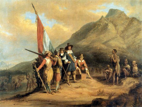 Ilustração retrata Jan van Riebeeck, colonizador e fundador da Cidade do Cabo, na África do Sul