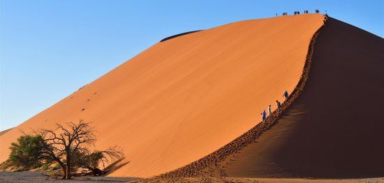 sossusvlei-namibia A hike up the dunes at Sossusvlei promises great rewards in terms of views