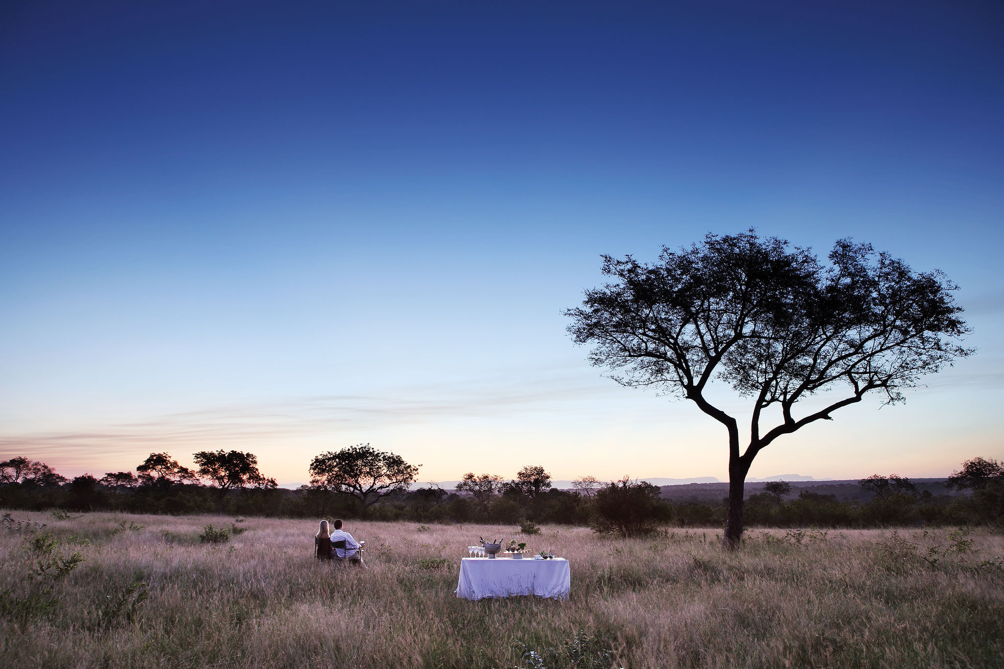 Having beverages in the beautiful Londolozi Private Game Reserve