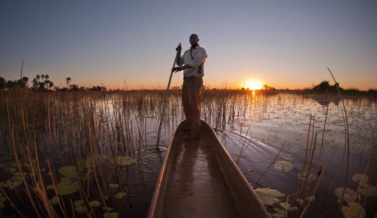 Mokoro boat on the Okavango Delta