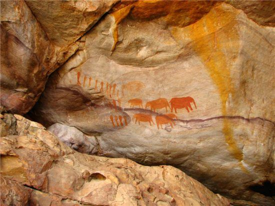 Sehr gut erhaltene Felsmalereien der San in den Cederbergen, Foto: Valroe
