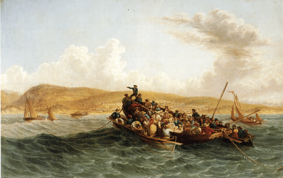 Gemälde der Siedler von 1820 bei ihrer Ankuft in der Algoa Bay - Bester Reiseführer Südafrika