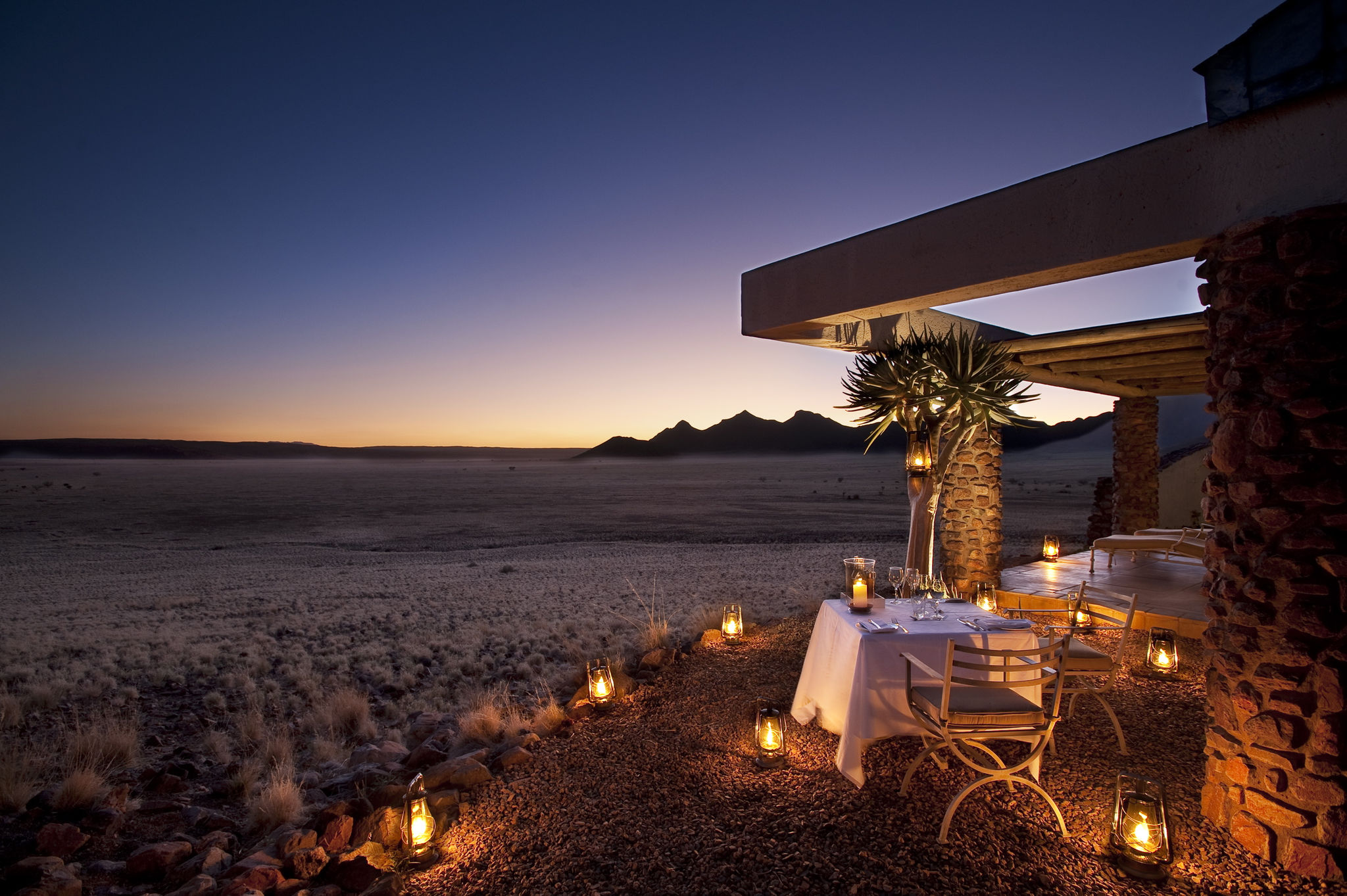 Abendessen Sossusvlei Desert Lodge