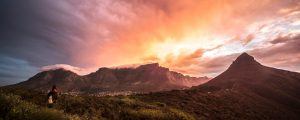 Table Mountain at sunset