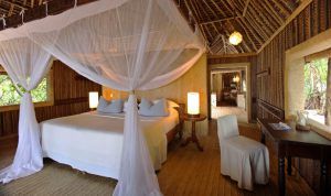 Schlafzimmer der Mnemba Island Lodge