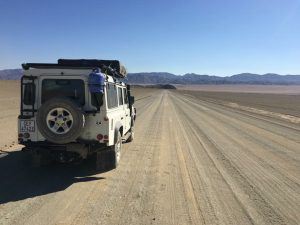 Landi-Namibian-trek The Landrover on our Namibian trek