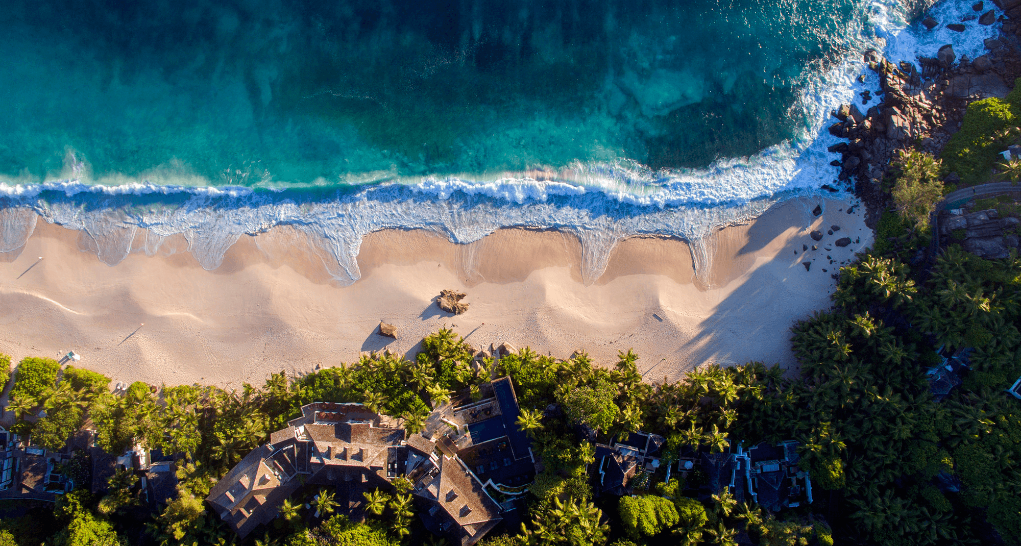 Aerial of Anse Intendance Mahe, Seychelles