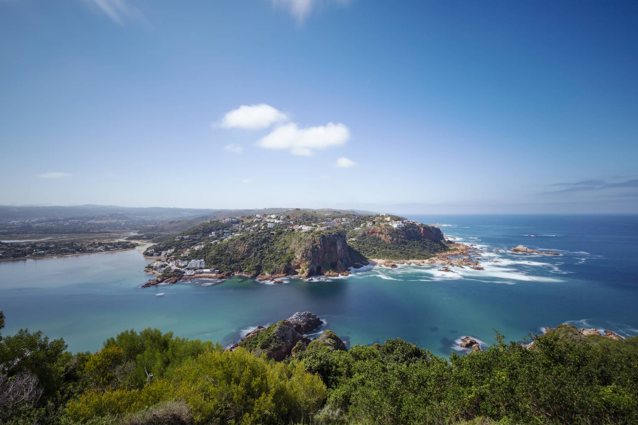 Aussicht auf Knysna Heads und die türkisblaue Lagune