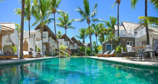 Poolbereich des 20 Degrés Sud auf Mauritius
