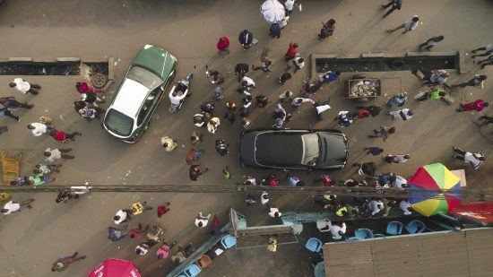 Vista aérea de las calles de Brazzaville.