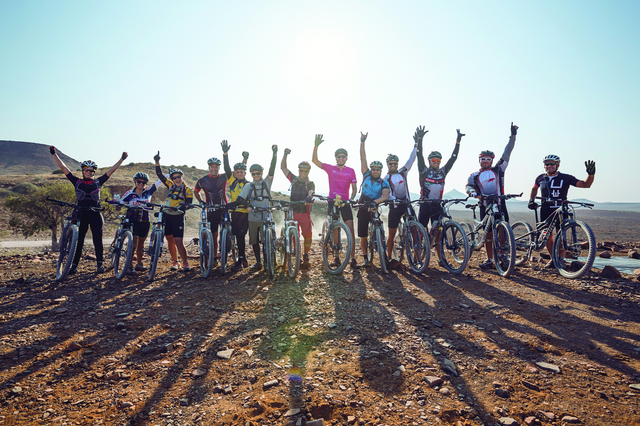 A group of Challenge4ACause 2019 riders take a picture