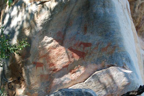 Tsodilo Hills rock art in the Kalahari Desert