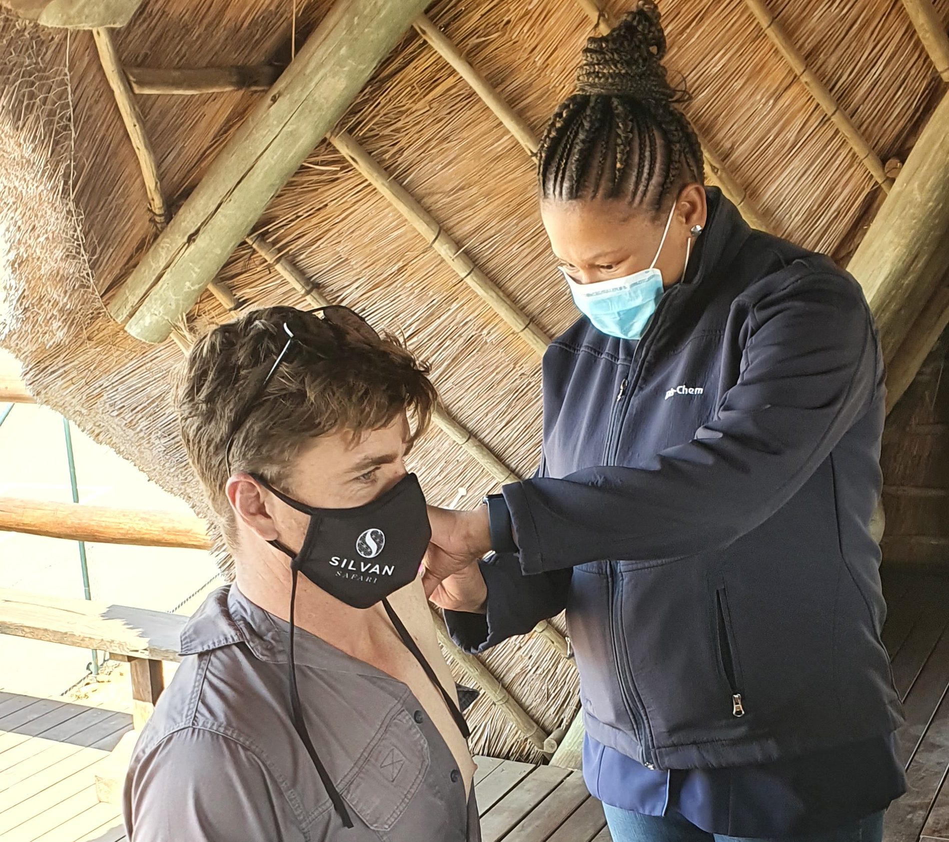 Nigel the ranger at Silvan Safari gets the vaccine