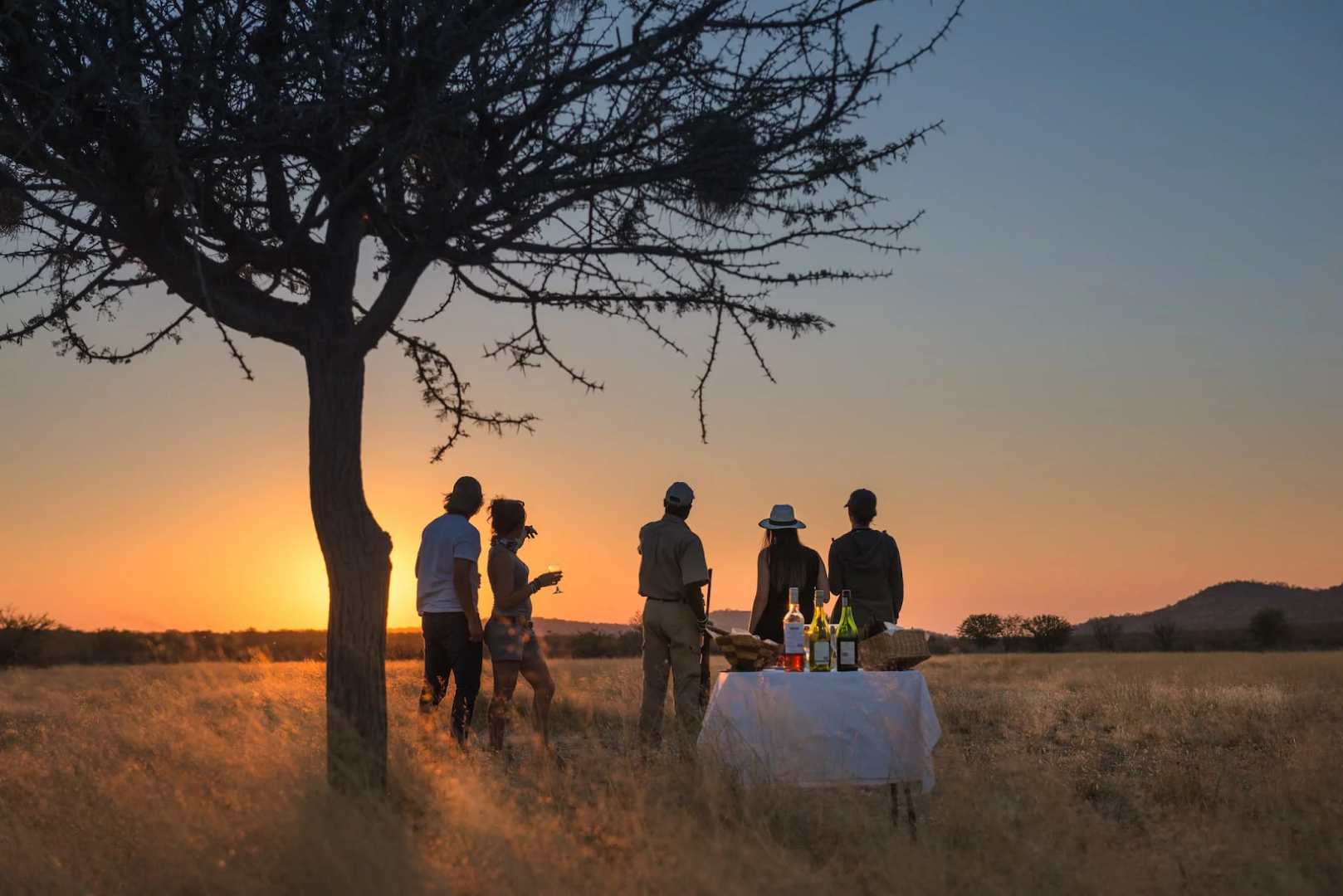 little-ongava-sundowner (Large) The 10 Best Lodges in Namibia in 2022: Romantic sunsets in Namibia's wilderness at Ongava Game Reserve