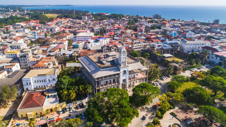 Stone Town, Zanzibar, Tanzania, from above