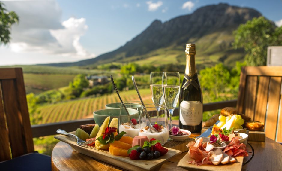 Cape Winelands views at Delaire Graff