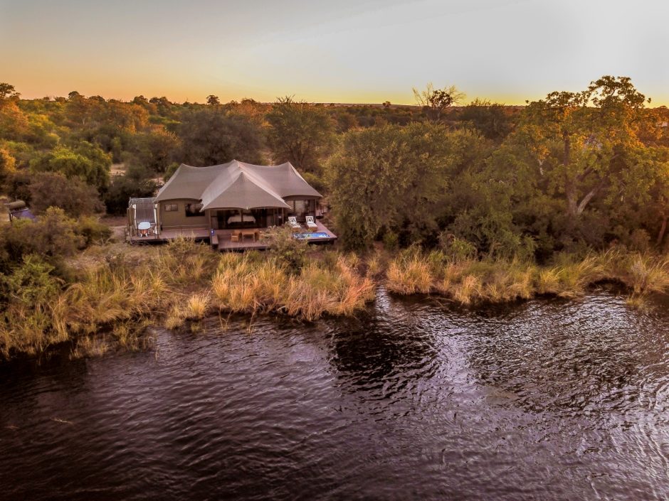 Die Old Drift Lodge von oben
