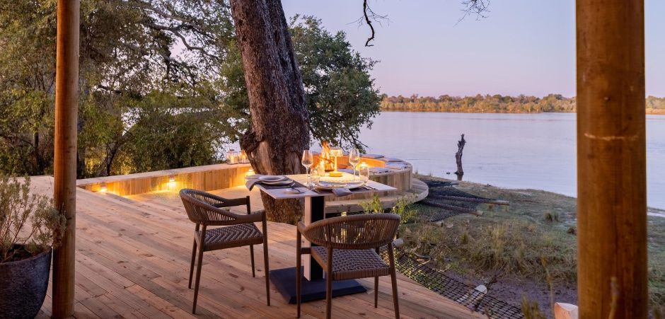 Deck overlooking the Zambezi at Hippo Creek Villa, Victoria Falls