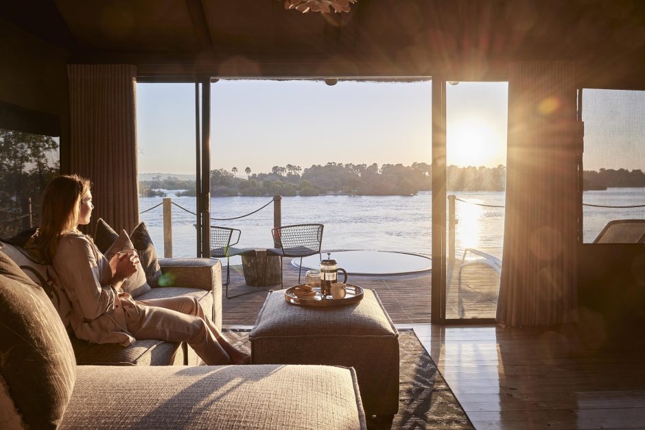 Ausblick von der Victoria Falls River Lodge