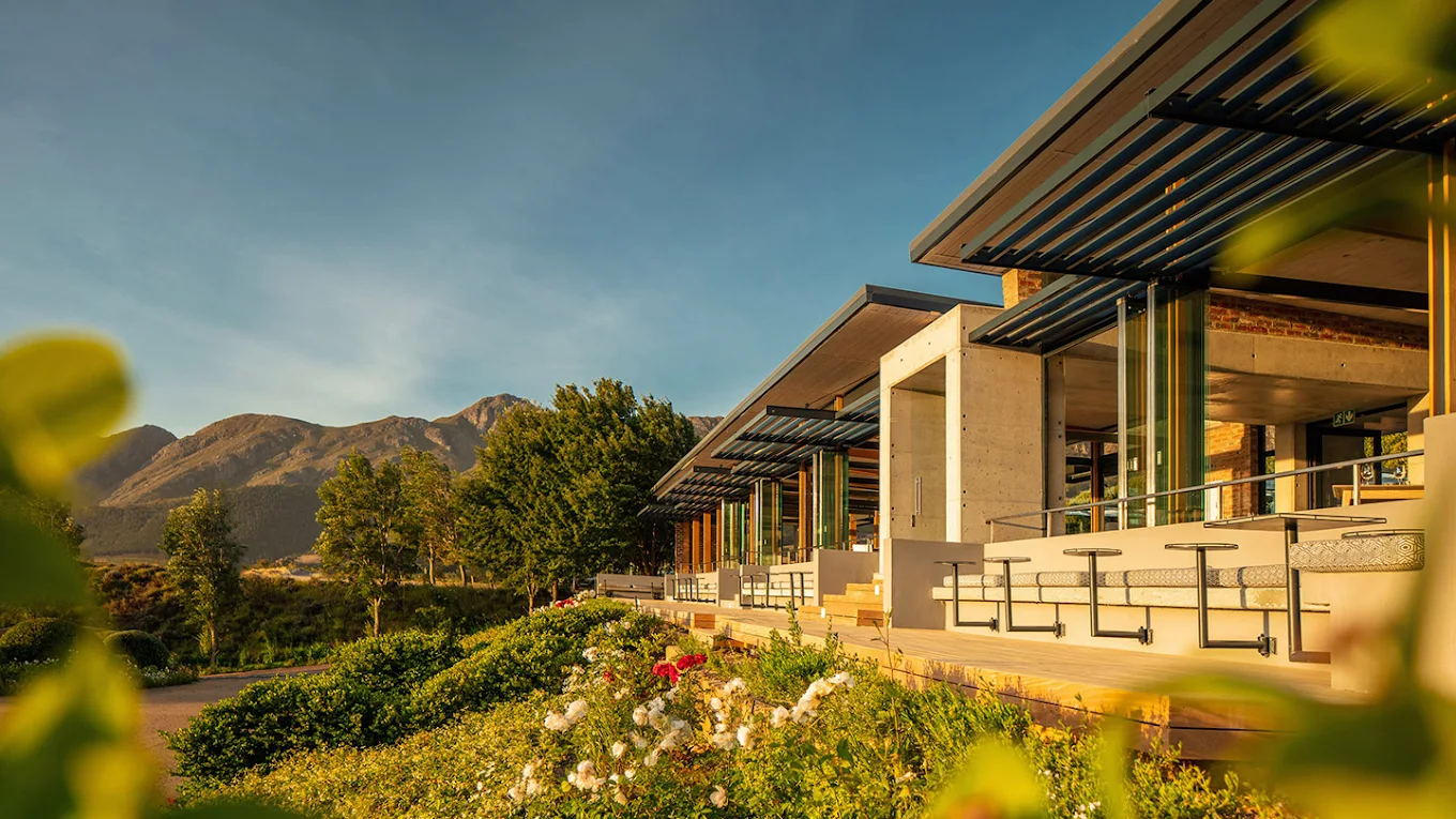 2020-04-10 The restaurant looks out over the Franschhoek mountains and wine valley