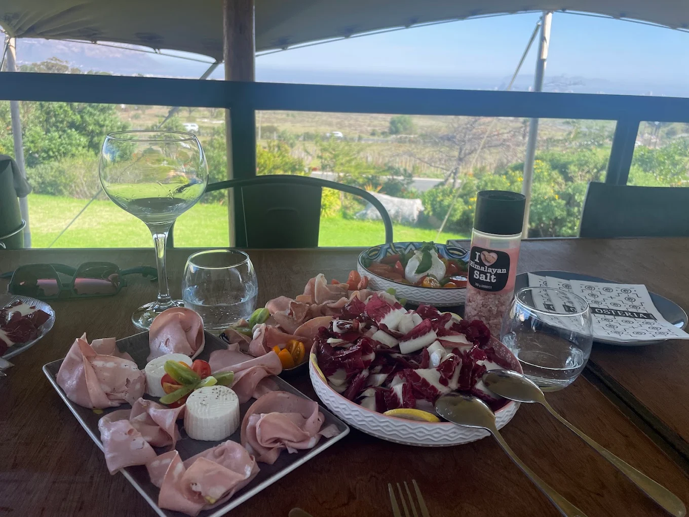 2024-07-10 Osteria cold meats and cheese tappas with a view