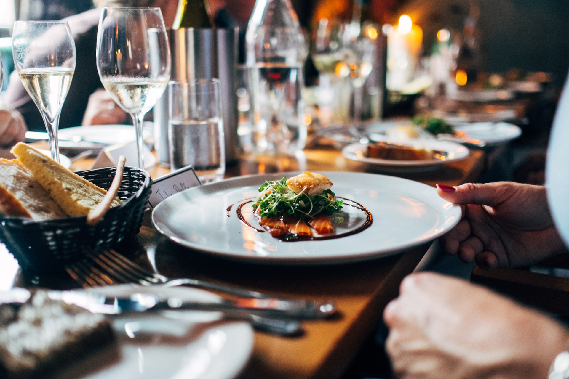 A Rose's Table plate of food for a fine-dining experience