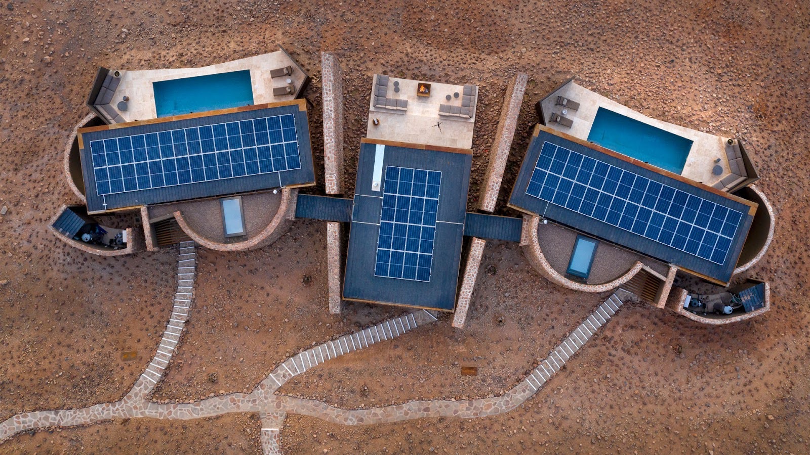 Solar-panels Solar panels at andBeyond Sossusvlei Lodge on a sustainable safari