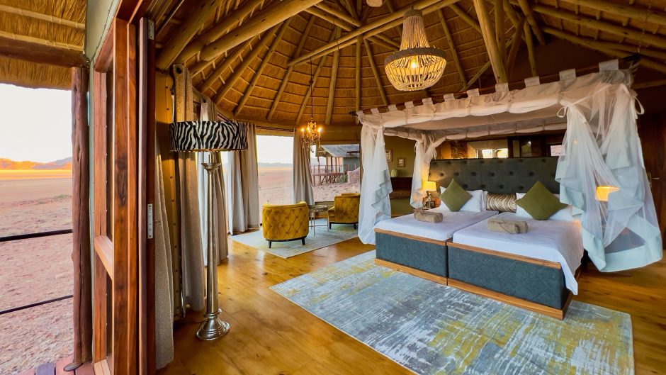 Elegant suite at Namib Outpost near Sossusvlei