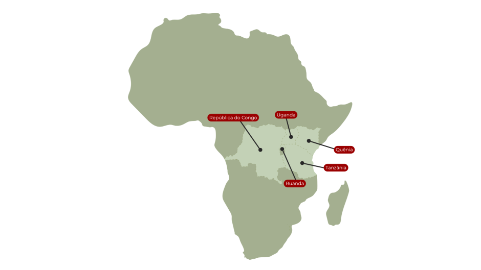 Portuguese map of East Africa