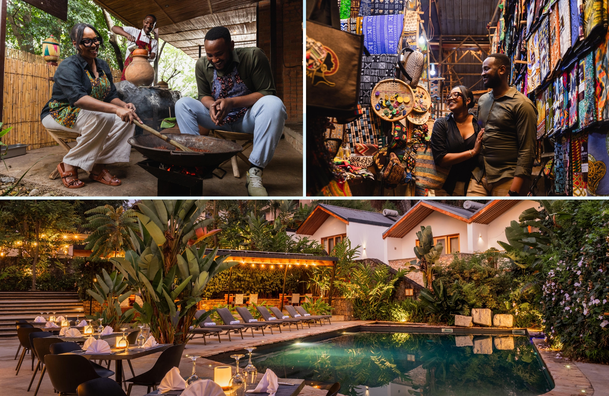 Luxury boutique hotel, local cooking experience, and tropical pool at The Retreat in Kigali